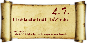 Lichtscheindl Tünde névjegykártya
